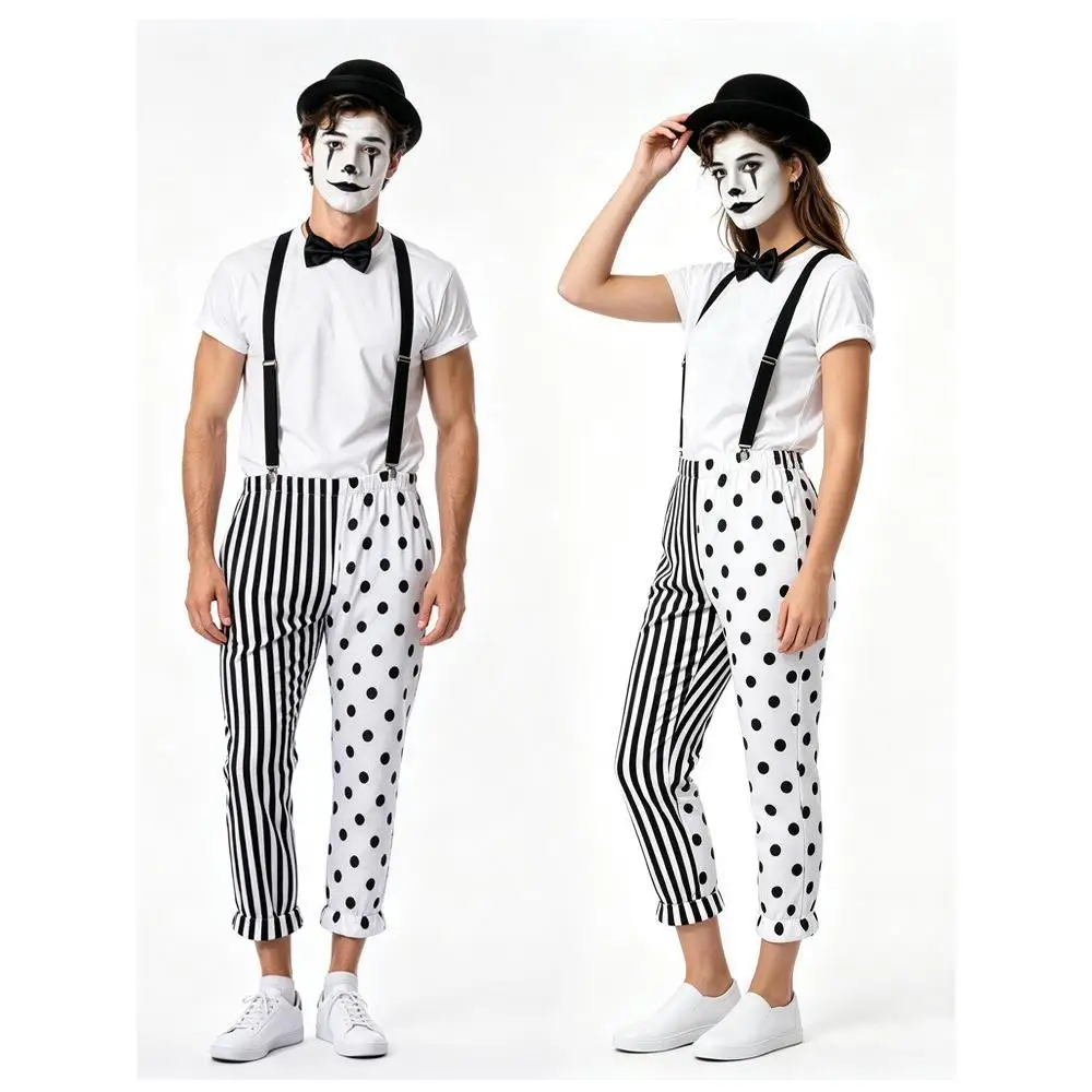 Schwarz-Weißes Pantomime-Clown – Anime Cosplay Couple Bewertung und Preis