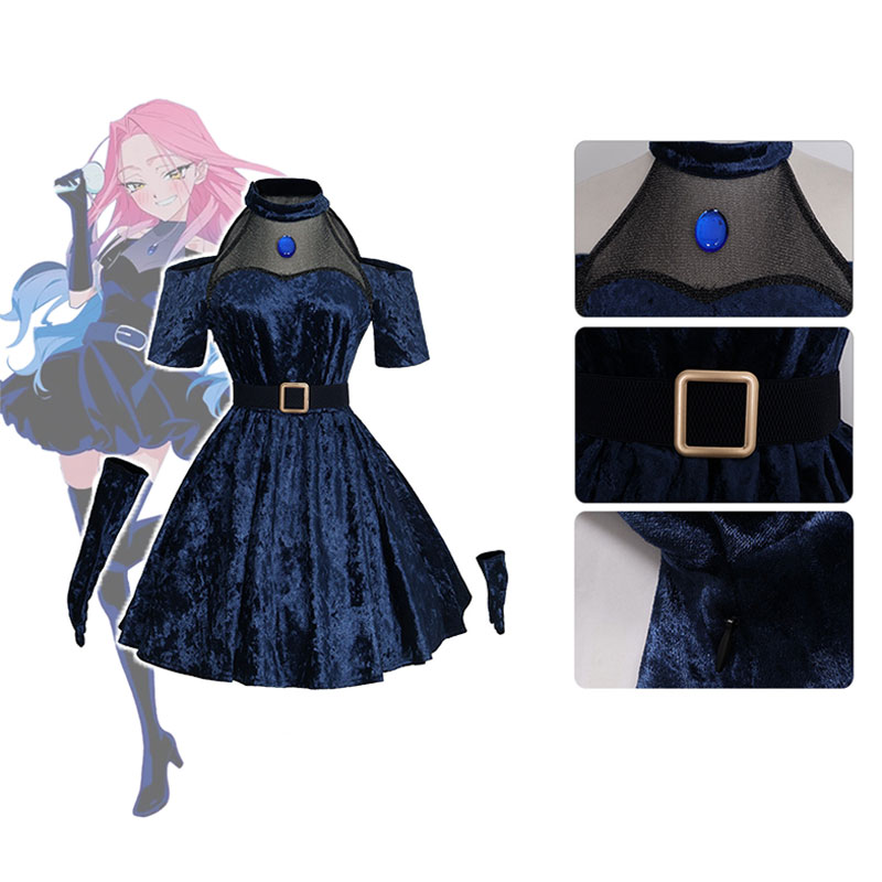 Mizi Cosplay Anime Alien Bühne – Anime Cosplay Blue Hair Bewertung und Preis